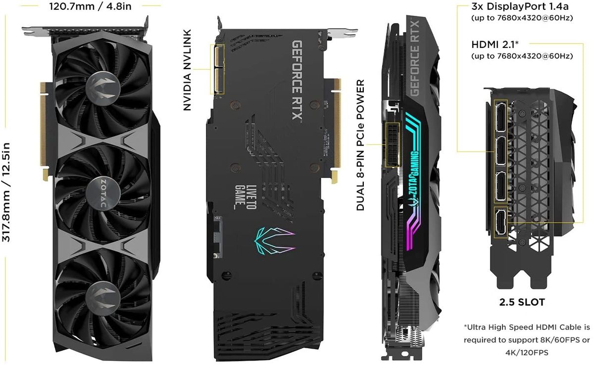 ZOTAC GAMING GeForce RTX 3090 Trinity 24GB GDDR6X 384-bit 19.5